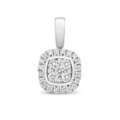 9ct White Gold with Diamond Pendant 0.25ct